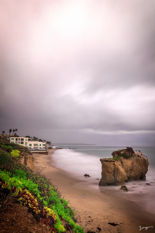 photo art of Malibu during one of the rainy days in winter