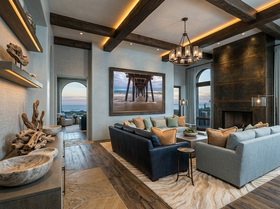 jongas fine art wall decor at the beach house living room