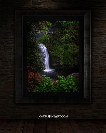 framed modern wall art for sale with waterfall