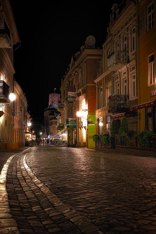 vilnius city photography prints by jongas at night