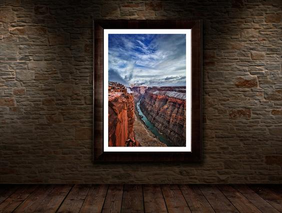 mountain landscape photo of grand canyon wall art framed