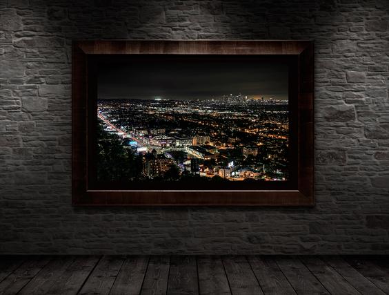 la city photography from above wall art display roma frame