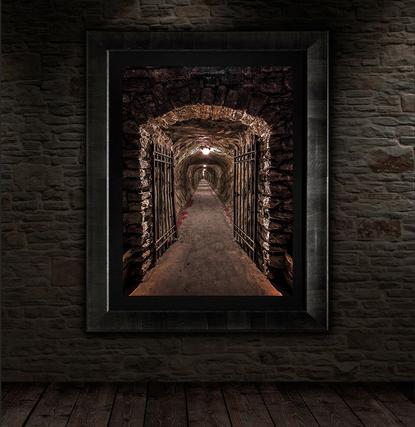 abstract photography of medieval tunnel for sale roma frame