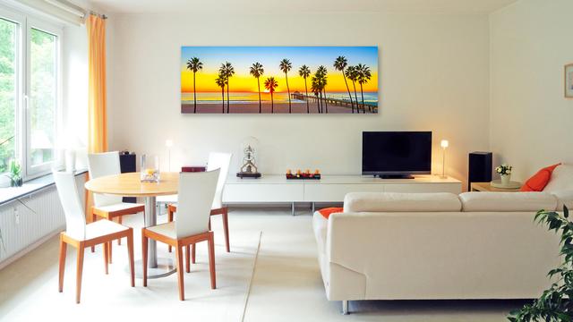 Summer dream california wall art panorama for living room